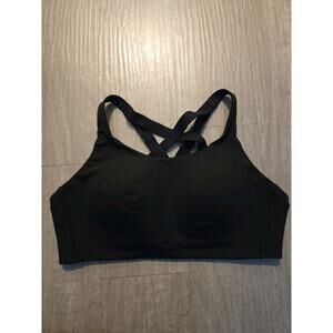 Lululemon Black Crossback Sports Bra 38C Wireless Adjustable Strap